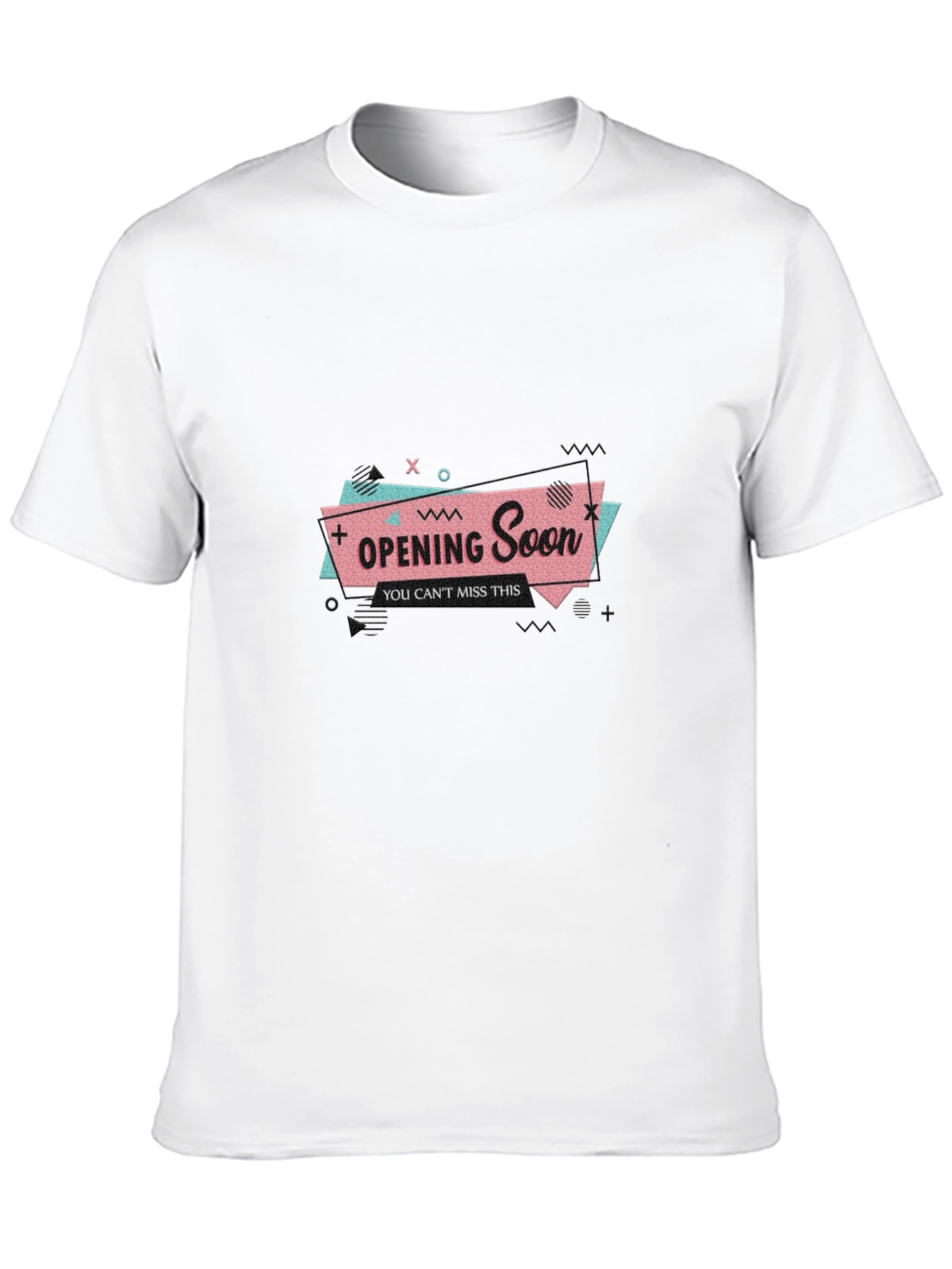 Opening Soon Graphic Tee - Black Cotton T-Shirt