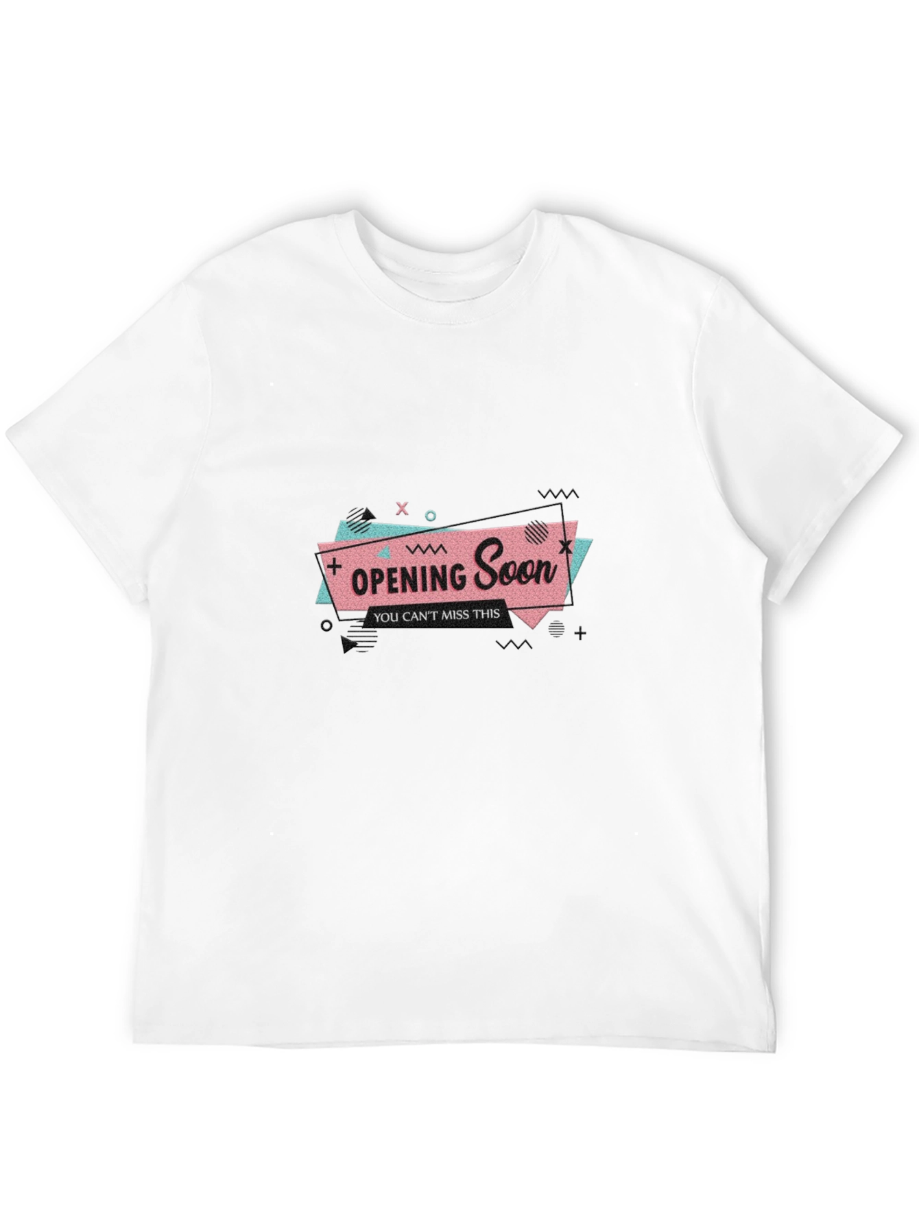 Opening Soon Graphic Tee - Black Cotton T-Shirt