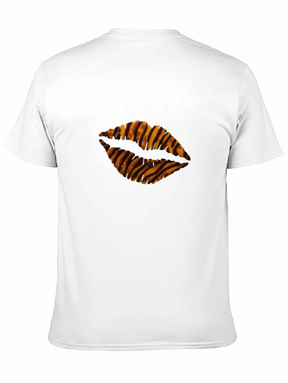 Tiger Stripe Lips Black T-Shirt