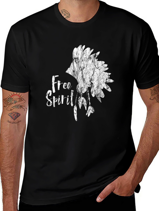 Free Spirit Graphic Tee - Stylish Black T-Shirt