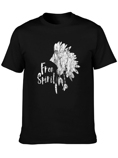 Free Spirit Graphic Tee - Stylish Black T-Shirt