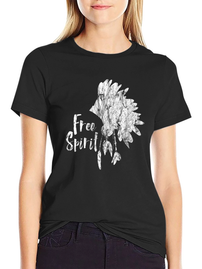 Free Spirit Graphic Tee - Stylish Black T-Shirt