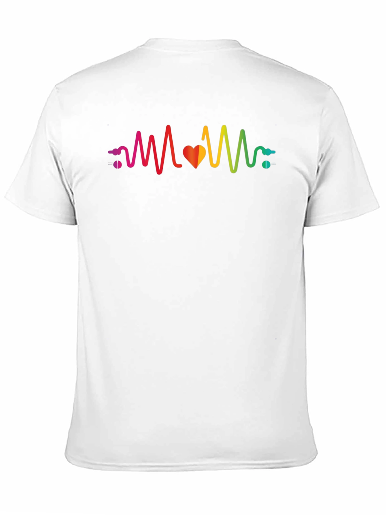 Rainbow Heartbeat Graphic T-Shirt - Stylish & Unique