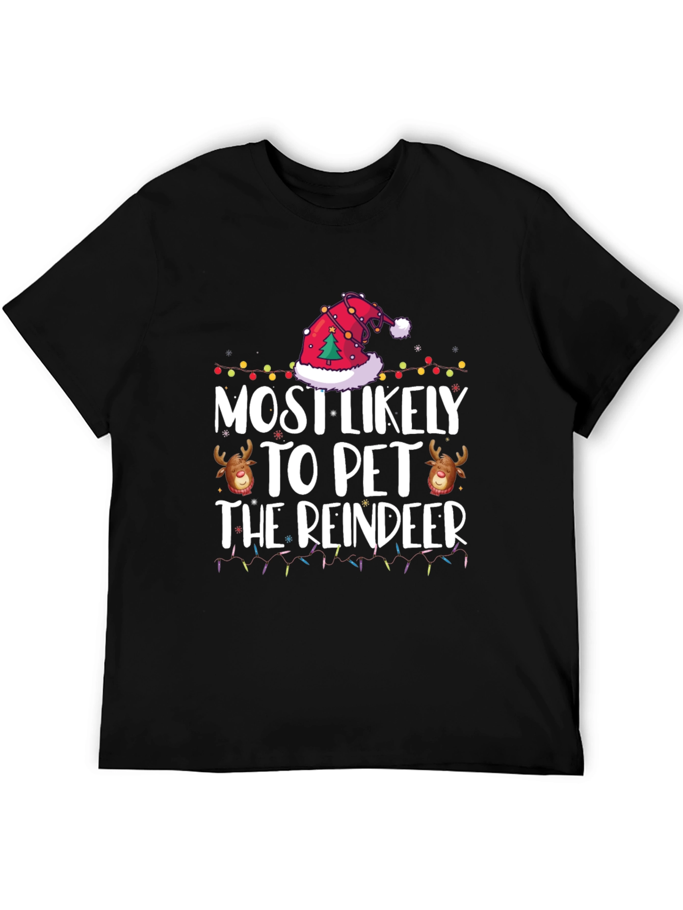 Most Likely to Pet the Reindeer Christmas Tee