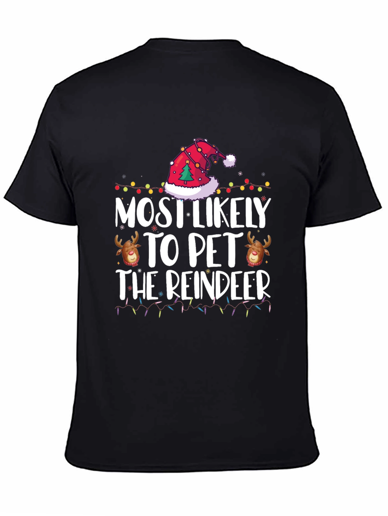 Most Likely to Pet the Reindeer Christmas Tee