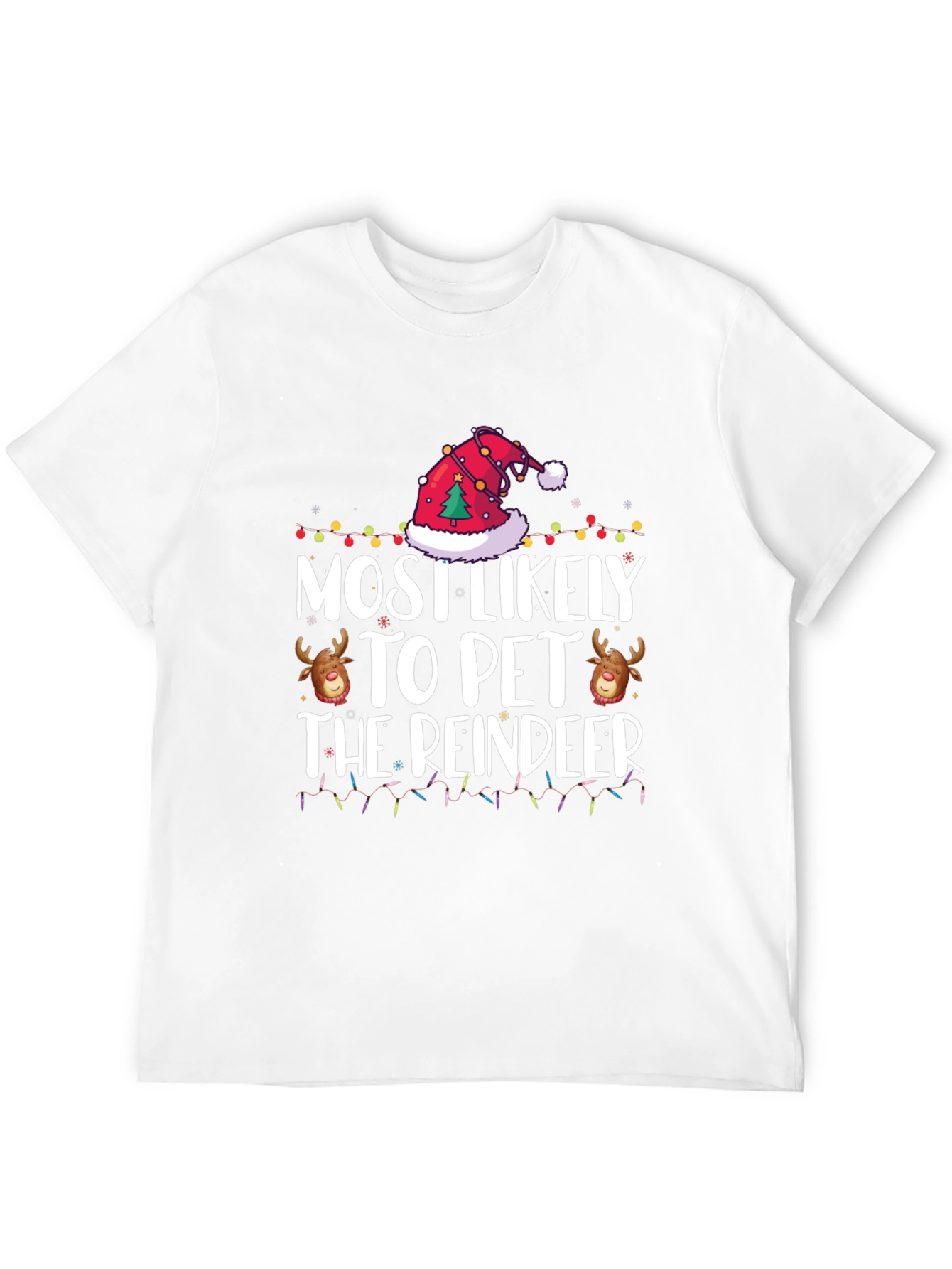 Most Likely to Pet the Reindeer Christmas Tee