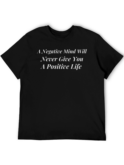 Inspirational Black T-Shirt: Positive Life Message