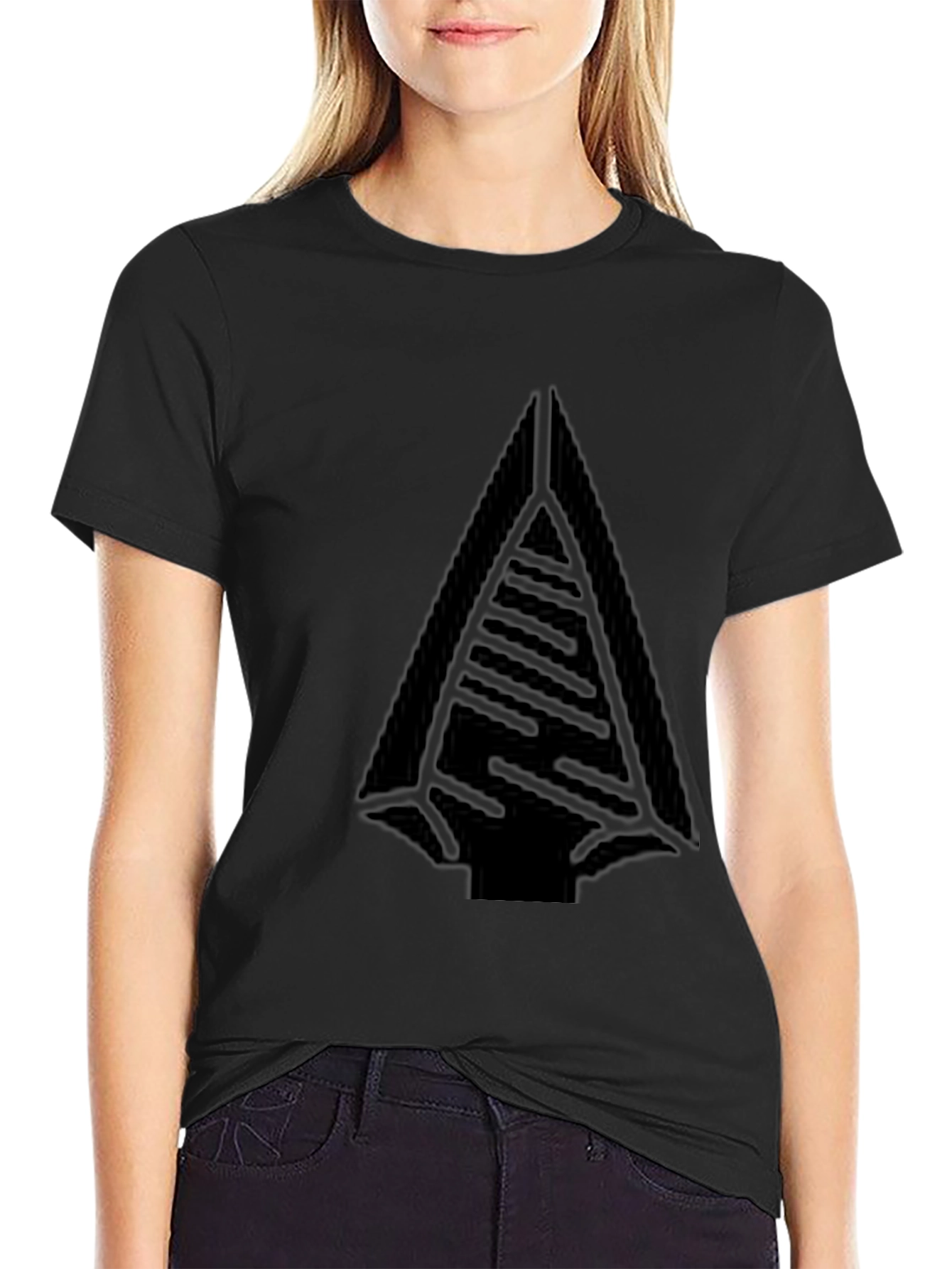 Mens Black Graphic Tee - Arrowhead Design