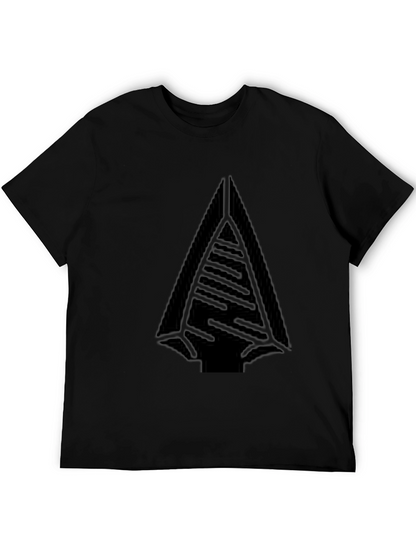 Mens Black Graphic Tee - Arrowhead Design