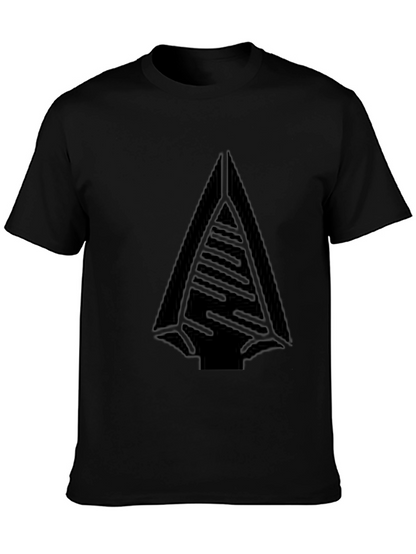 Mens Black Graphic Tee - Arrowhead Design