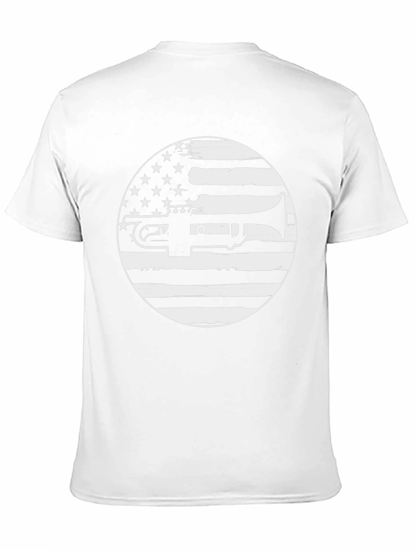 American Flag Trumpet Graphic Tee - Music Lover