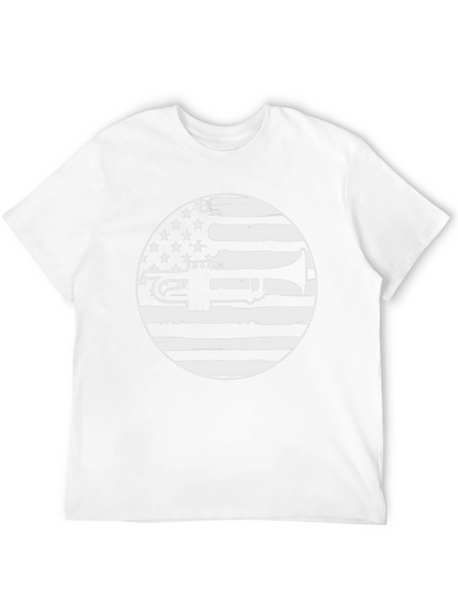 American Flag Trumpet Graphic Tee - Music Lover