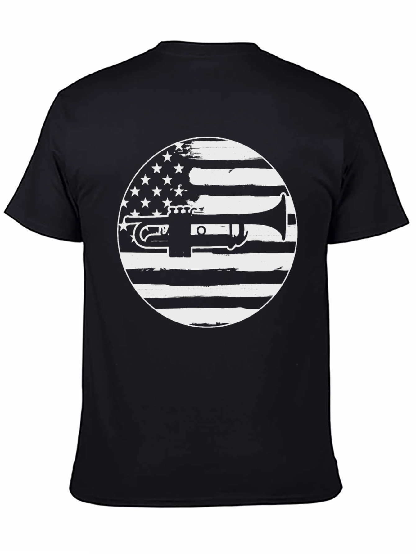 American Flag Trumpet Graphic Tee - Music Lover