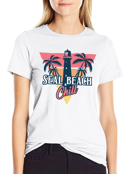 Seal Beach Chill T-Shirt - Retro Summer Vibes