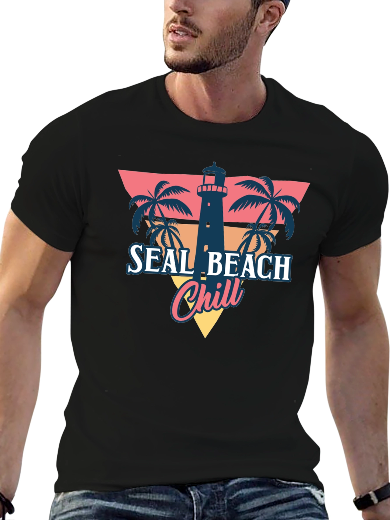 Seal Beach Chill T-Shirt - Retro Summer Vibes