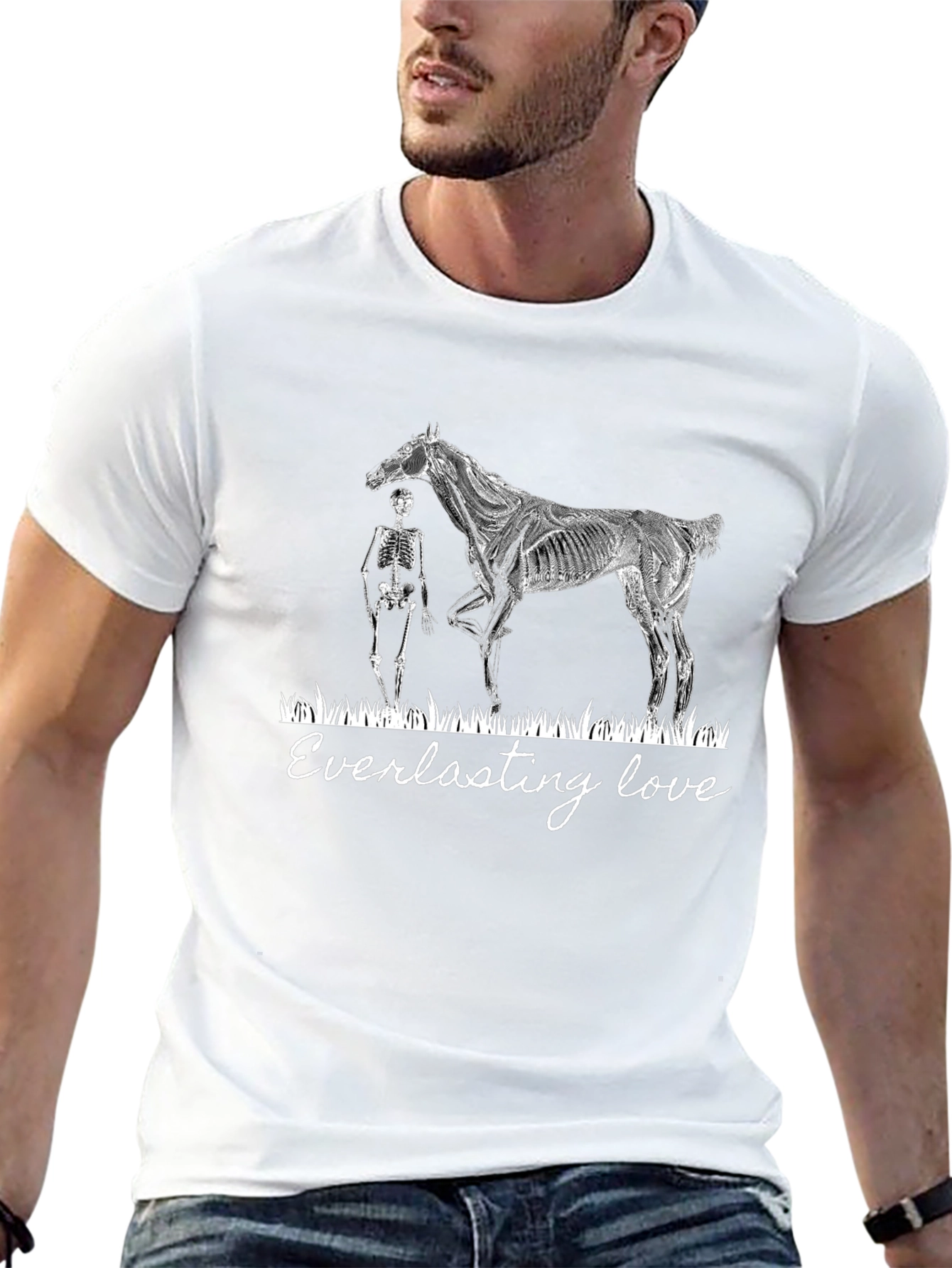 Everlasting Love Skeleton Horse Graphic Tee