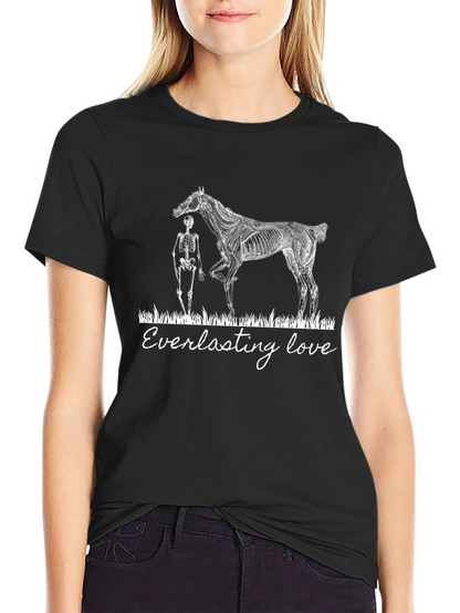 Everlasting Love Skeleton Horse Graphic Tee