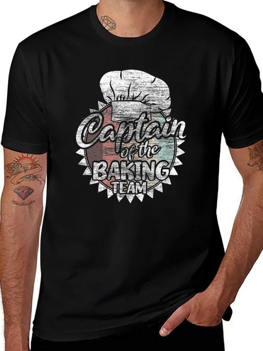 Captain of the Baking Team T-Shirt - Retro Chef Tee