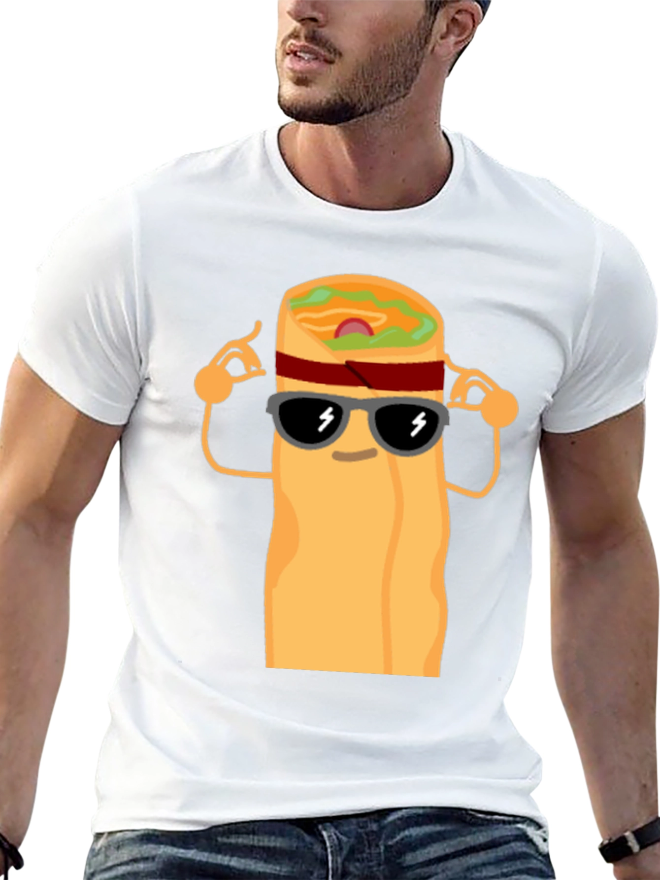Cool Burrito Graphic T-Shirt - Black