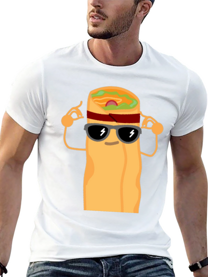 Cool Burrito Graphic T-Shirt - Black