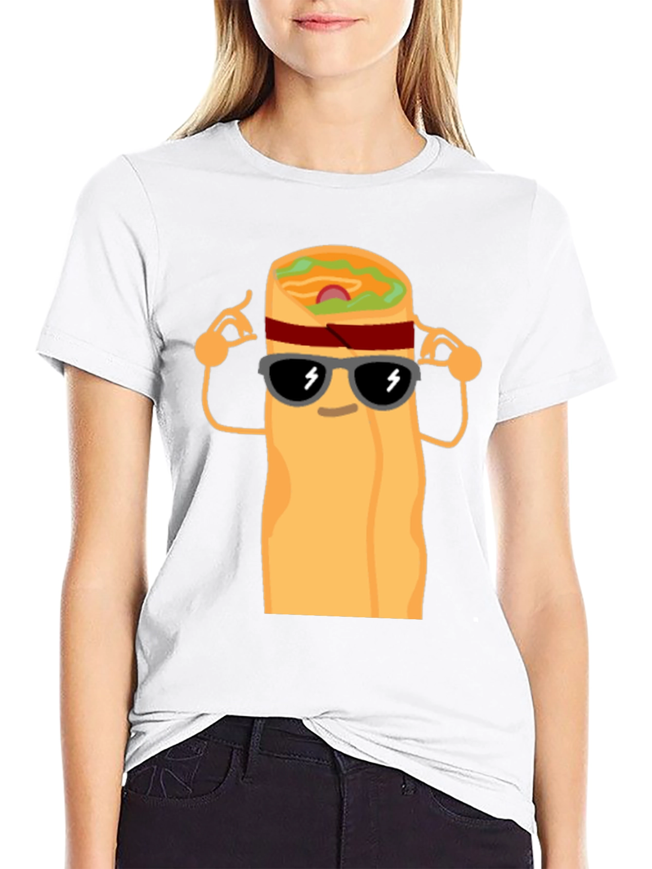 Cool Burrito Graphic T-Shirt - Black