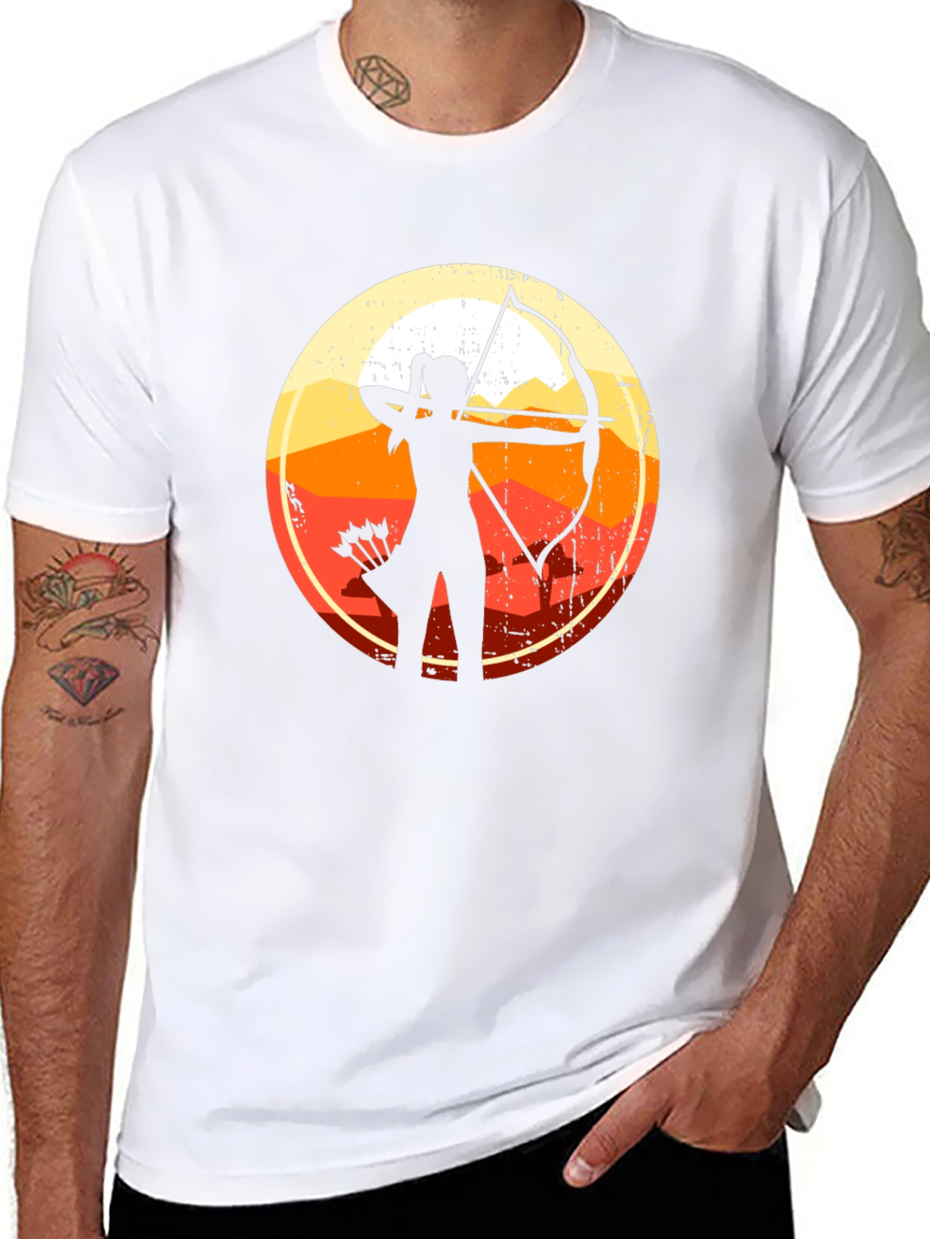 Archery Sunset Silhouette T-Shirt