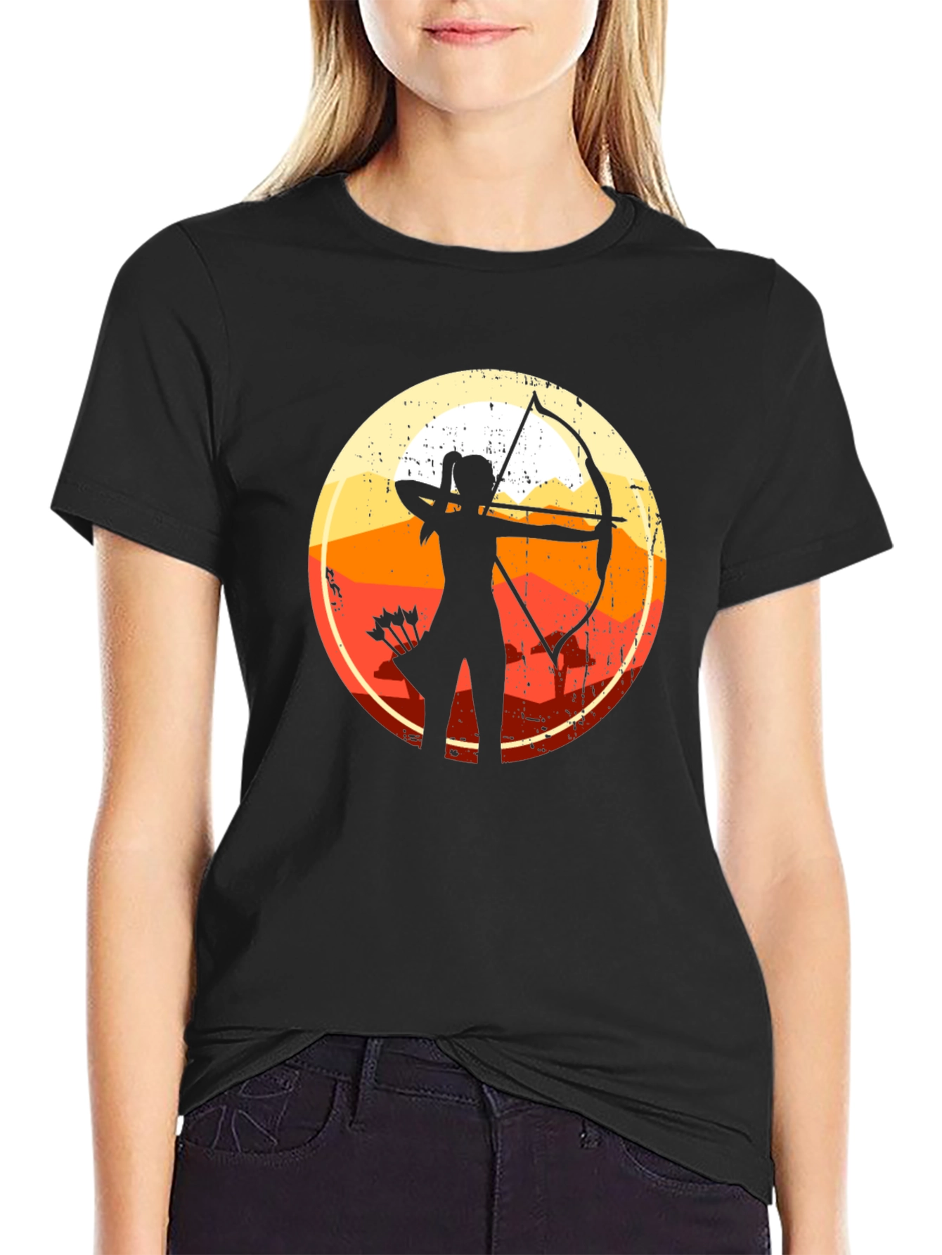 Archery Sunset Silhouette T-Shirt