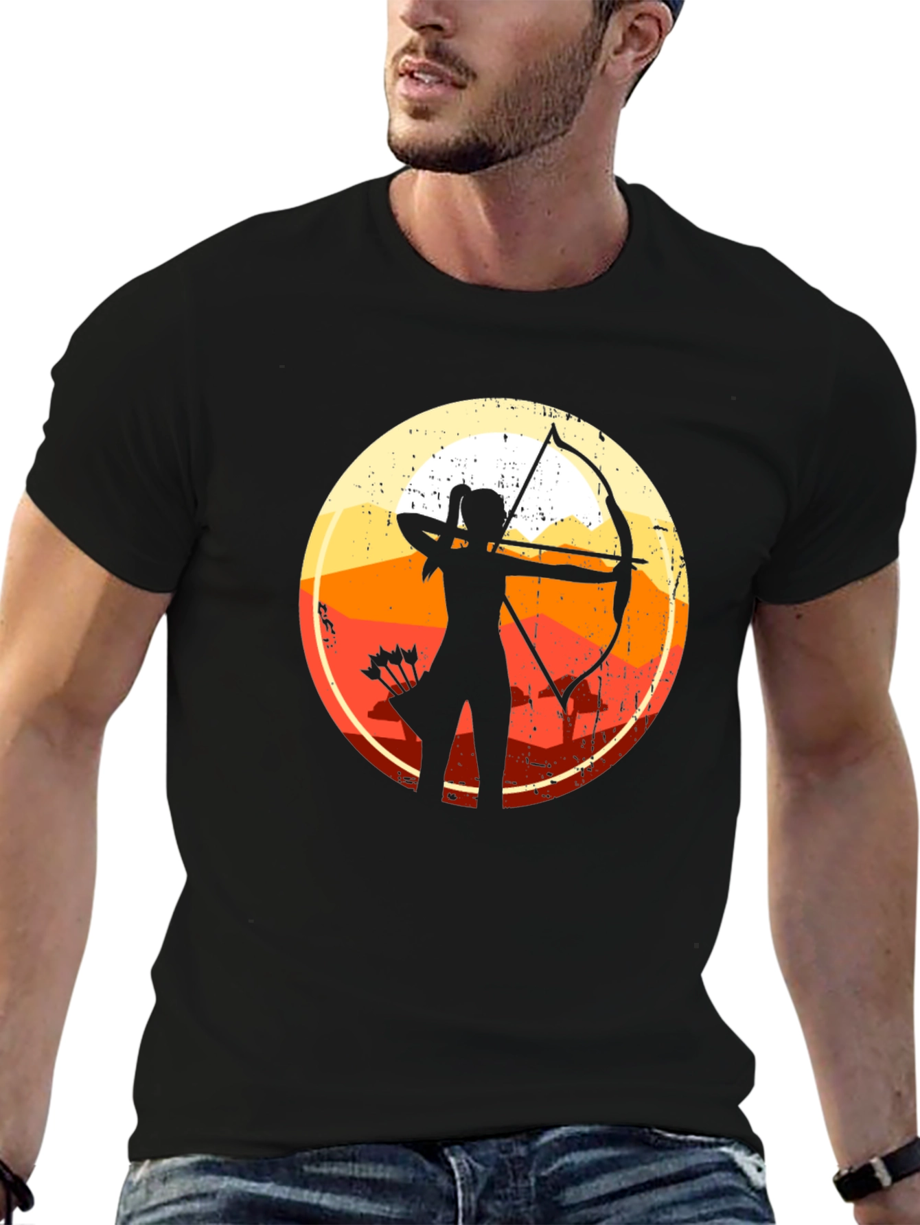 Archery Sunset Silhouette T-Shirt
