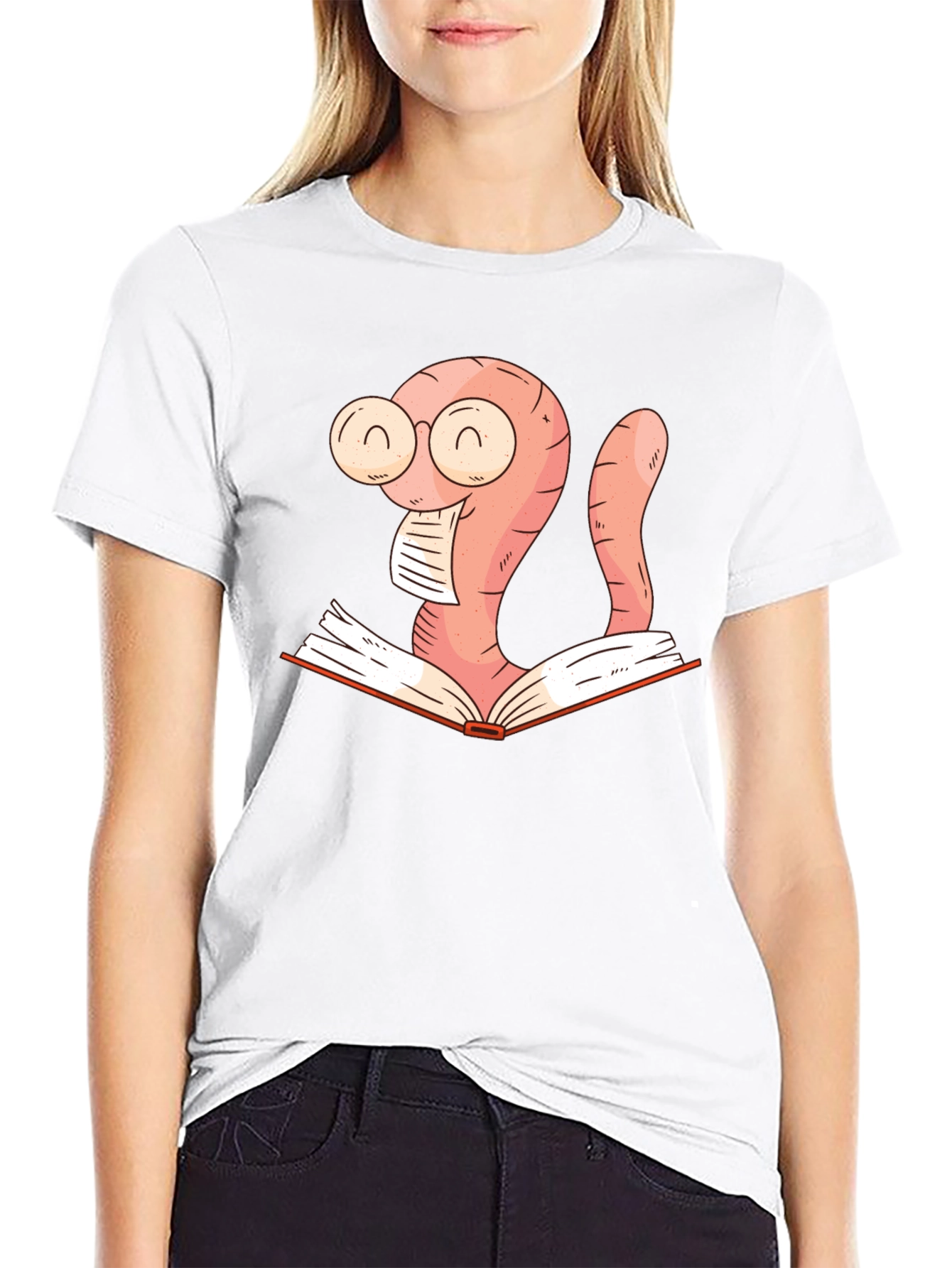 Bookworm Shirt - Reading Worm Design