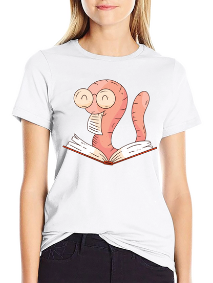 Bookworm Shirt - Reading Worm Design