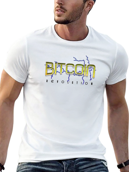 Bitcoin Revolution Graphic Black T-Shirt