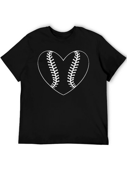 Baseball Heart Graphic Tee - Soft Cotton Shirt