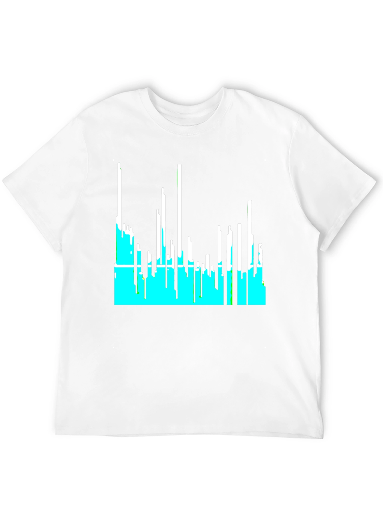 Abstract Cityscape Graphic Tee - Black