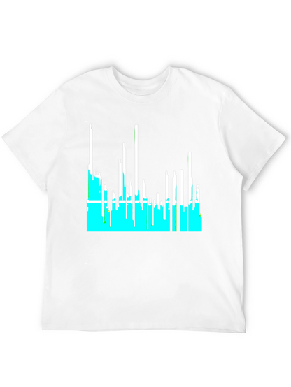 Abstract Cityscape Graphic Tee - Black