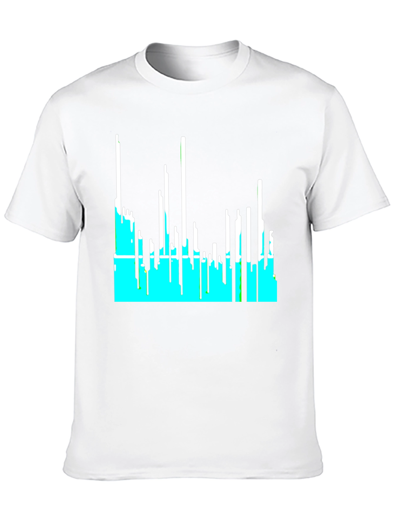 Abstract Cityscape Graphic Tee - Black