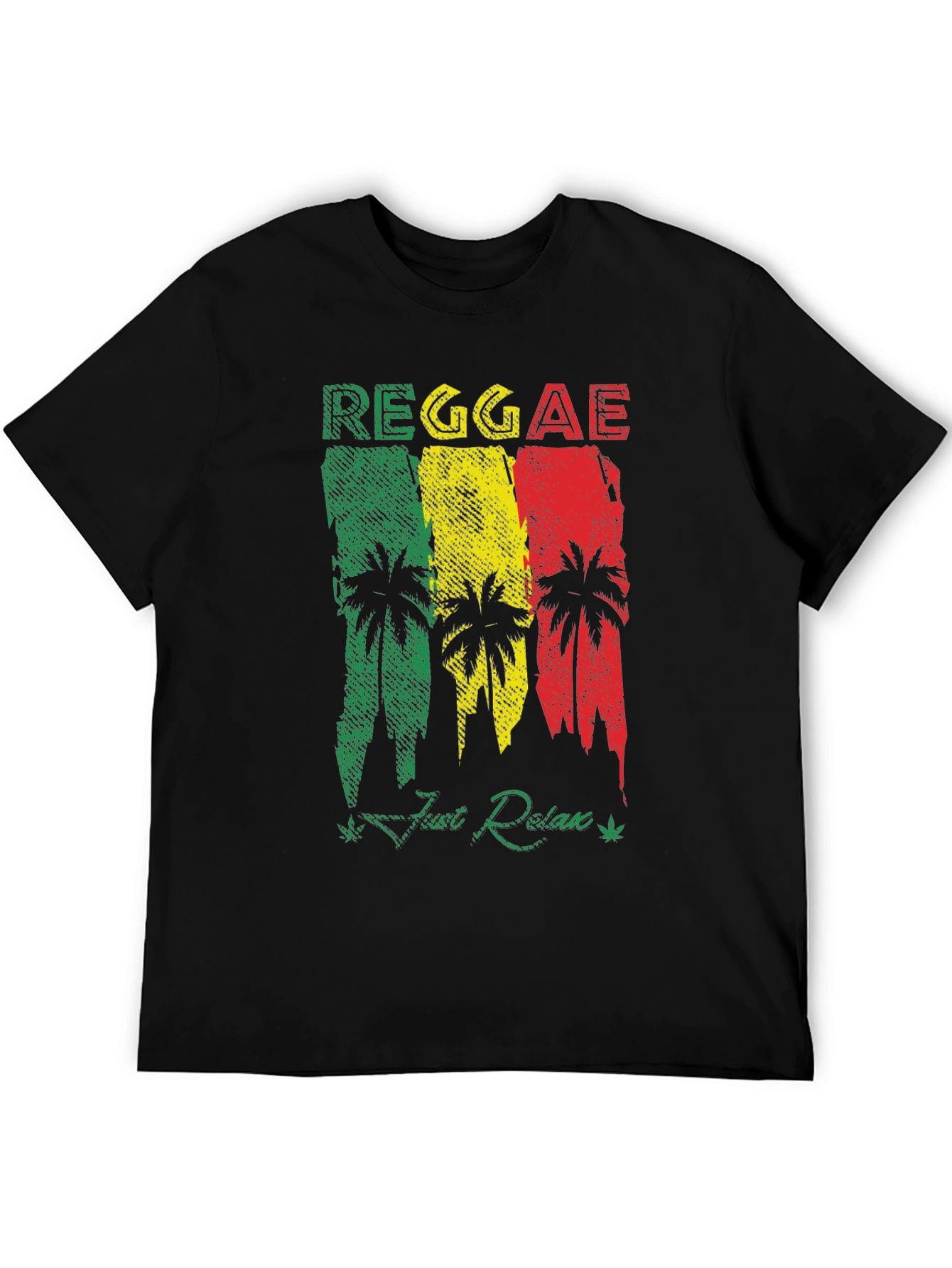 Reggae Palm Tree Graphic T-Shirt - Just Relax!