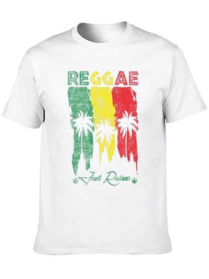 Reggae Palm Tree Graphic T-Shirt - Just Relax!
