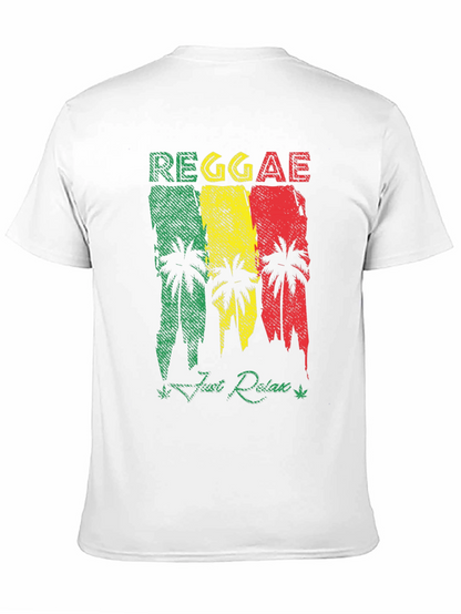 Reggae Palm Tree Graphic T-Shirt - Just Relax!