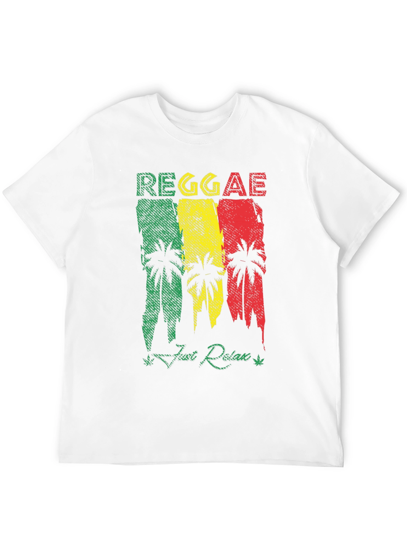 Reggae Palm Tree Graphic T-Shirt - Just Relax!