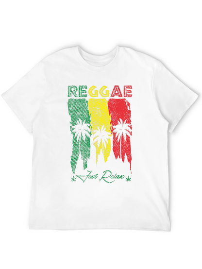 Reggae Palm Tree Graphic T-Shirt - Just Relax!