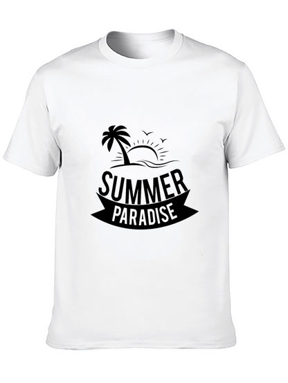 Summer Paradise Black Graphic Tee