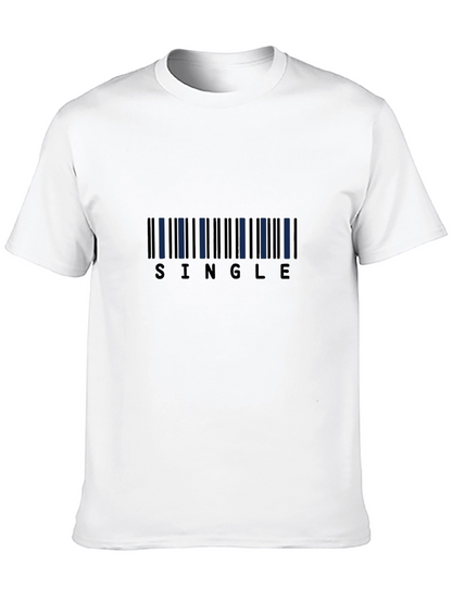Single Barcode Graphic Tee - Black Casual T-Shirt