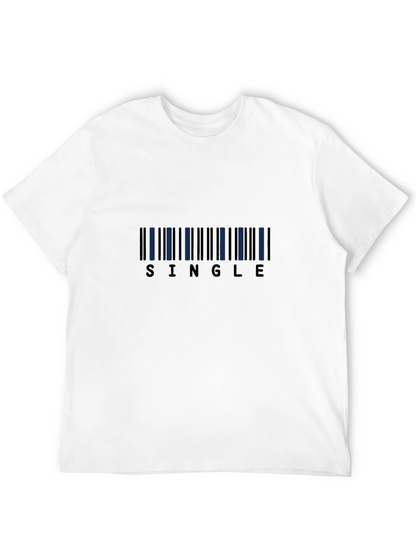 Single Barcode Graphic Tee - Black Casual T-Shirt