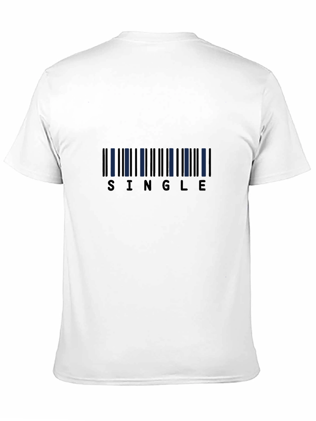 Single Barcode Graphic Tee - Black Casual T-Shirt