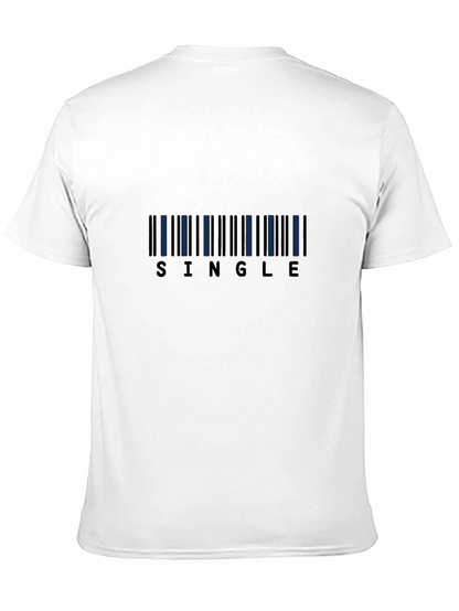 Single Barcode Graphic Tee - Black Casual T-Shirt