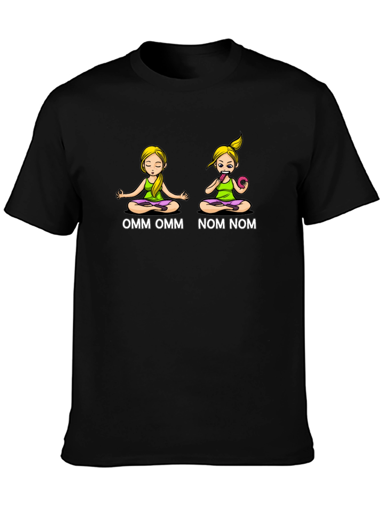 OMM NOM Yoga Donut Graphic T-Shirt