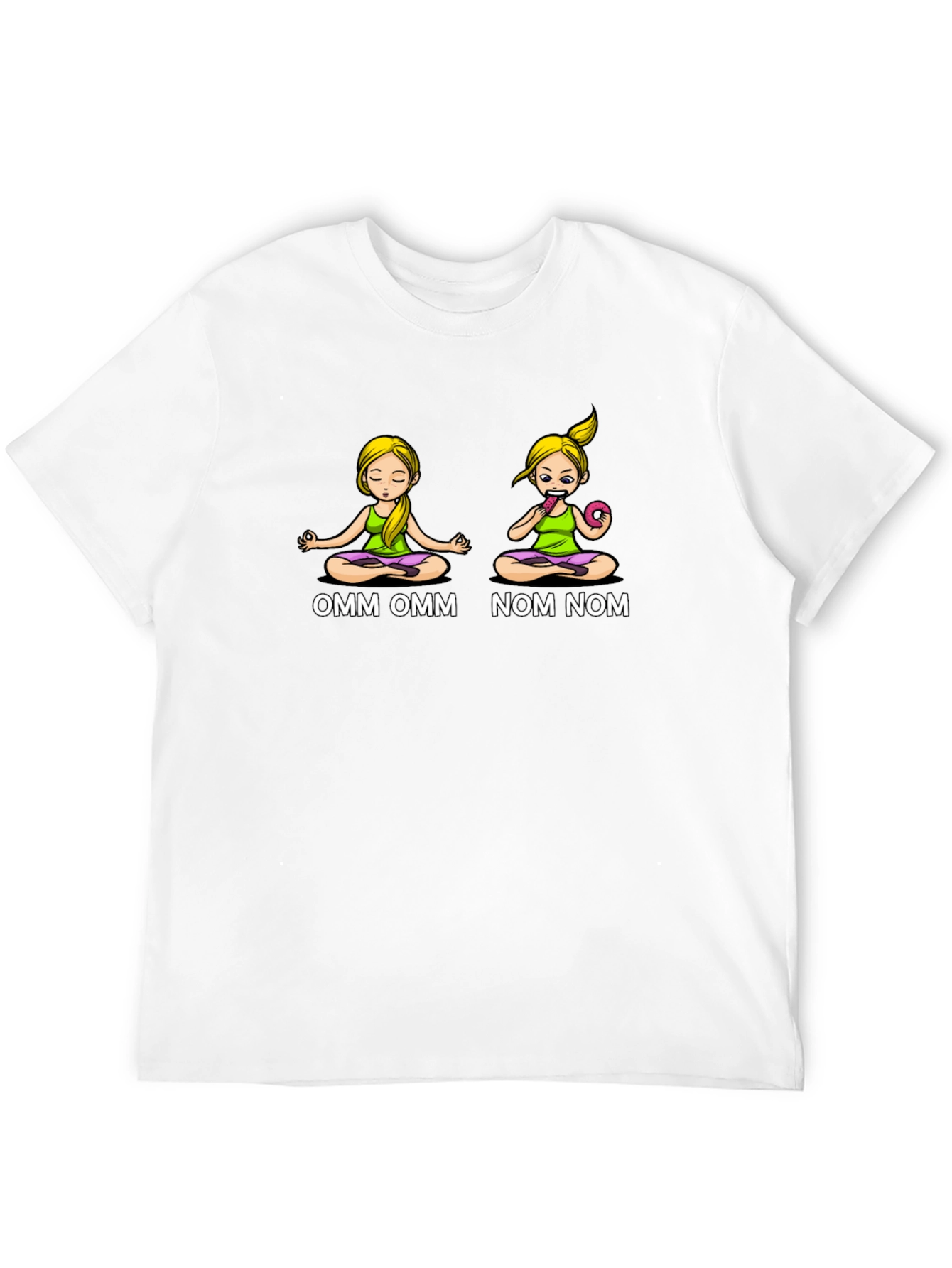 OMM NOM Yoga Donut Graphic T-Shirt