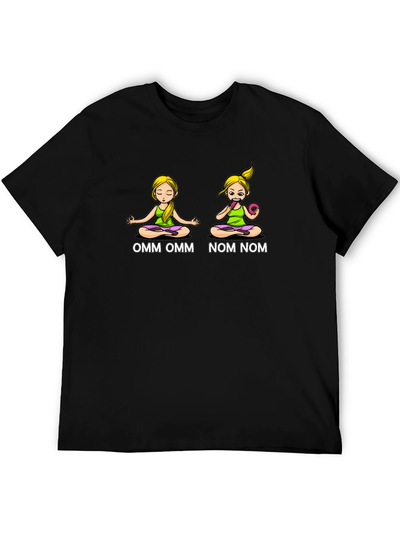 OMM NOM Yoga Donut Graphic T-Shirt
