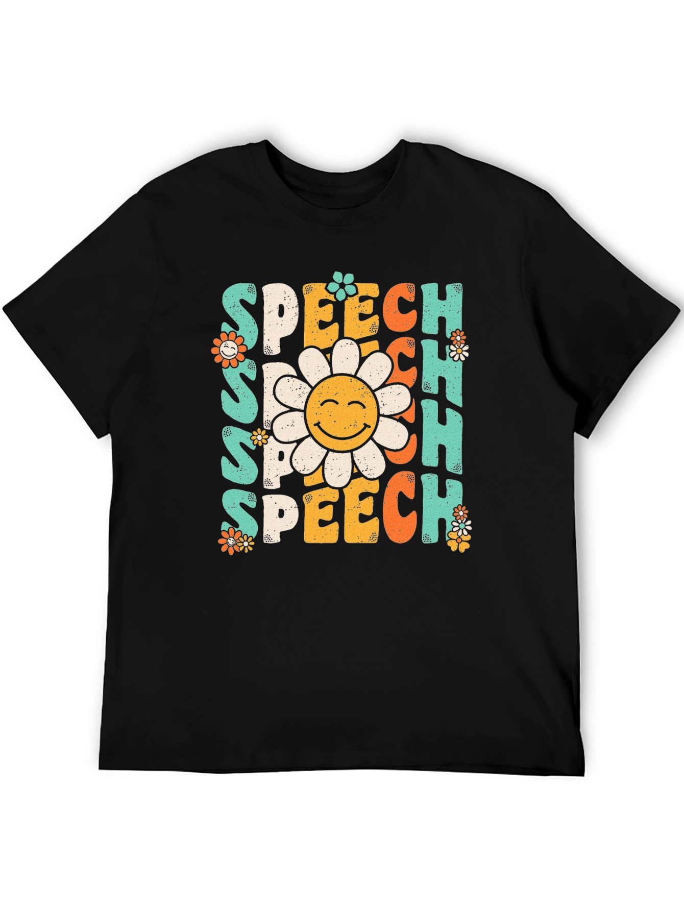 Speech Therapy T-Shirt - Retro Flower Design