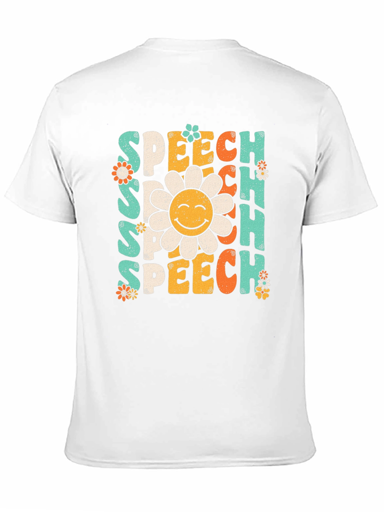 Speech Therapy T-Shirt - Retro Flower Design